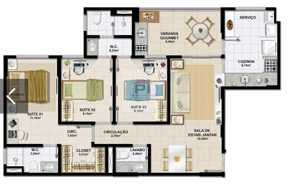 Apartamento à venda com 3 quartos, 87m² - Foto 22