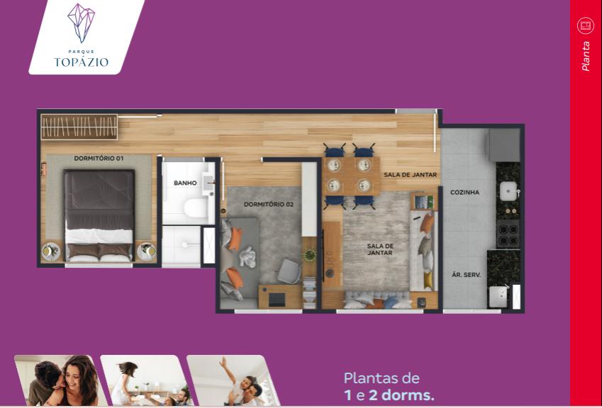 Apartamento à venda com 2 quartos, 38m² - Foto 7