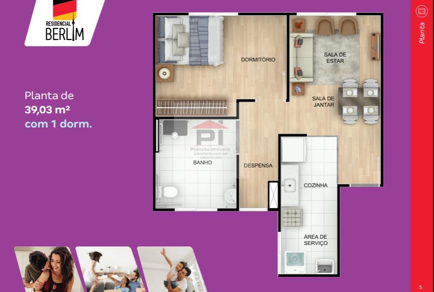 Apartamento à venda com 2 quartos, 39m² - Foto 5